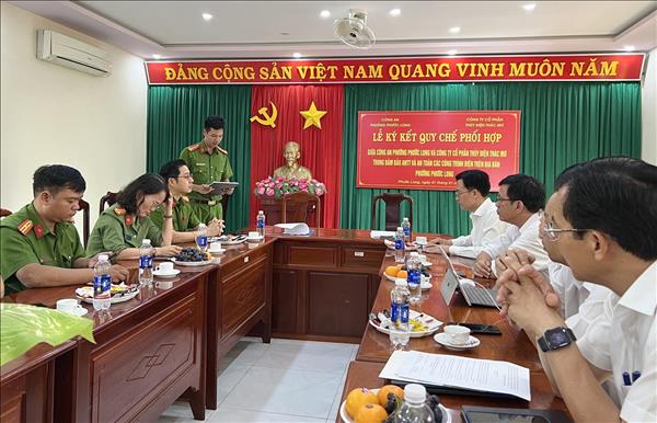 TMP ký kết Quy chế phối hợp với Công an phường Phước Long nhằm bảo đảm an ninh, an toàn các công trình điện